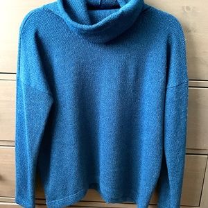 Blue turtle neck